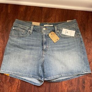 Levi Mid Rise Jean Shorts